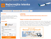 Tablet Screenshot of najlacnejsialetenka.sk